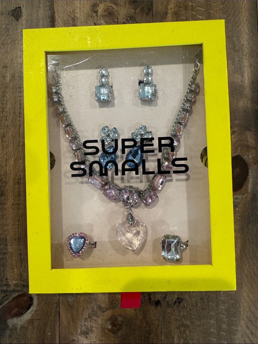 SUPER SMALLS Pink and Light Blue Crystal Jewelry Set